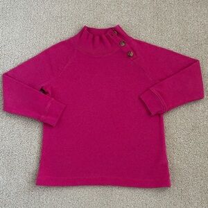 Crewcuts J Crew Girls Wide Button Collar Pink Pullover Sweatshirt size M (8/9)